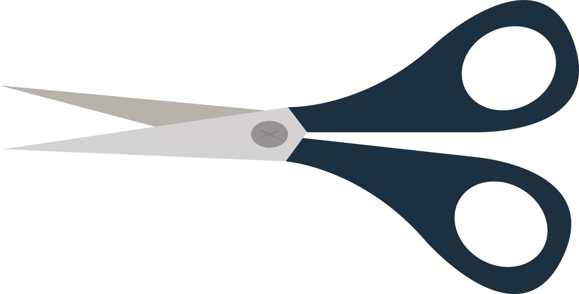 Scissors, illustration, vector on white background.