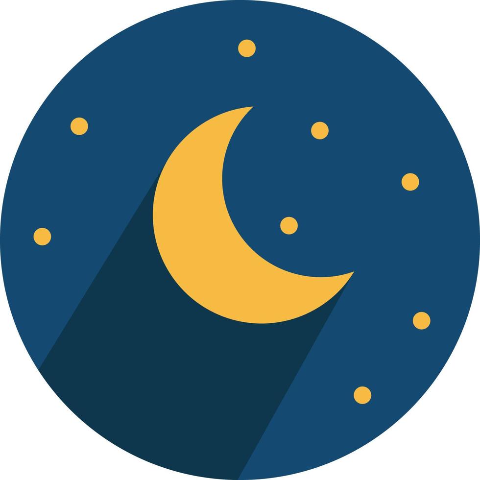 Night with young moon, illustration, on a white background. vector