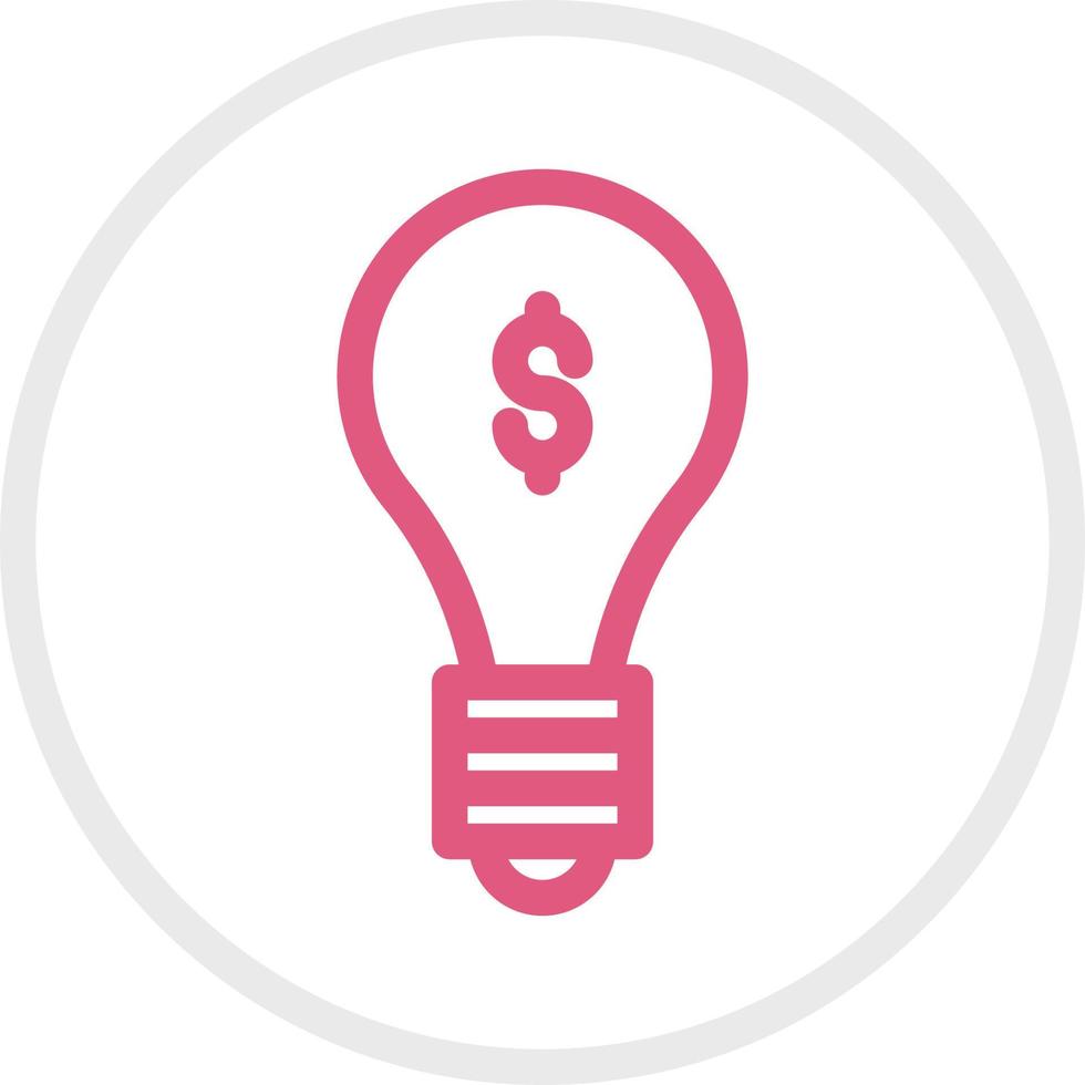 Money bulb, illustration, vector on a white background.