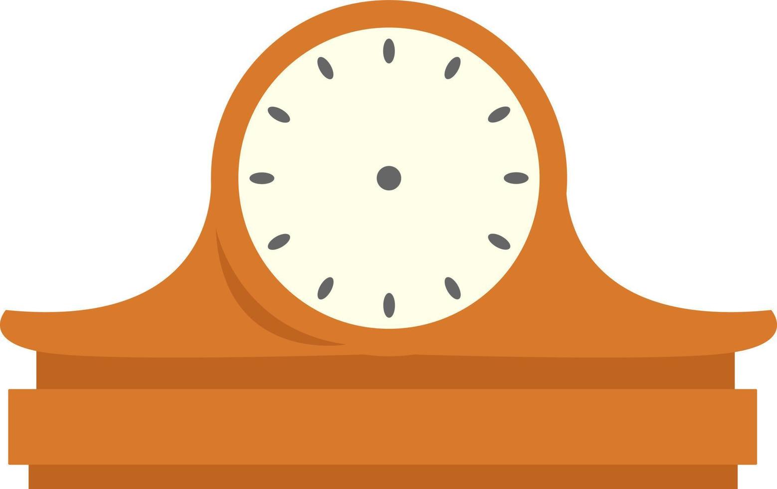 Retro clock, illustration, vector on white background.