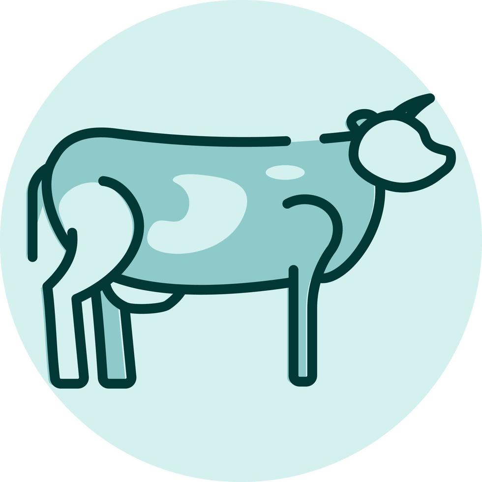Wild cow, illustration, vector on a white background.