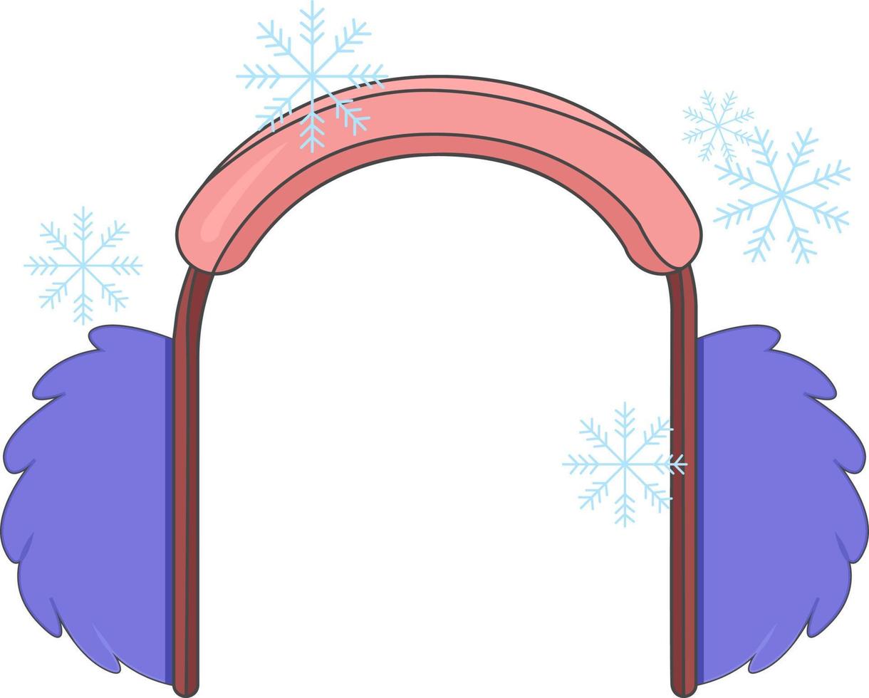 Ear warmer, illustration, vector on white background