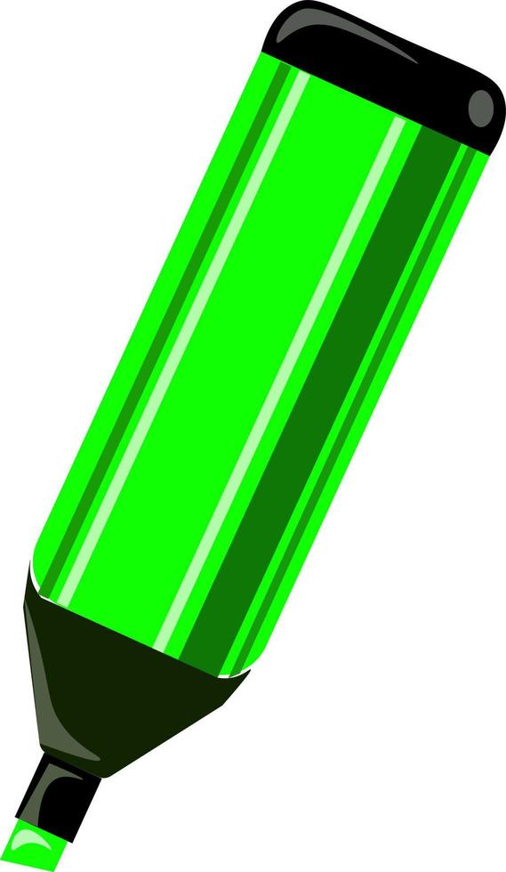 Green marker, illustration, vector on white background.