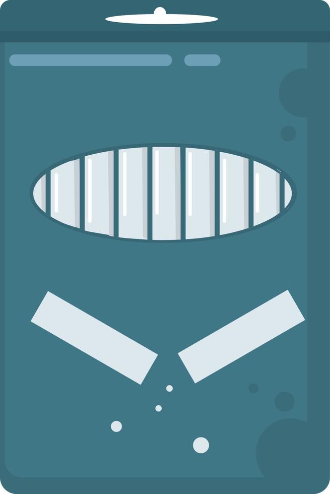 White chalk, illustration, vector on white background.