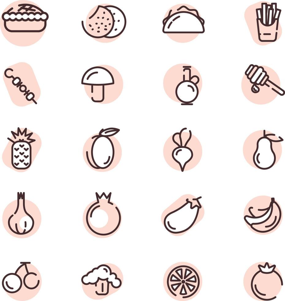 Delicious food, illustration, vector, on a white background. vector