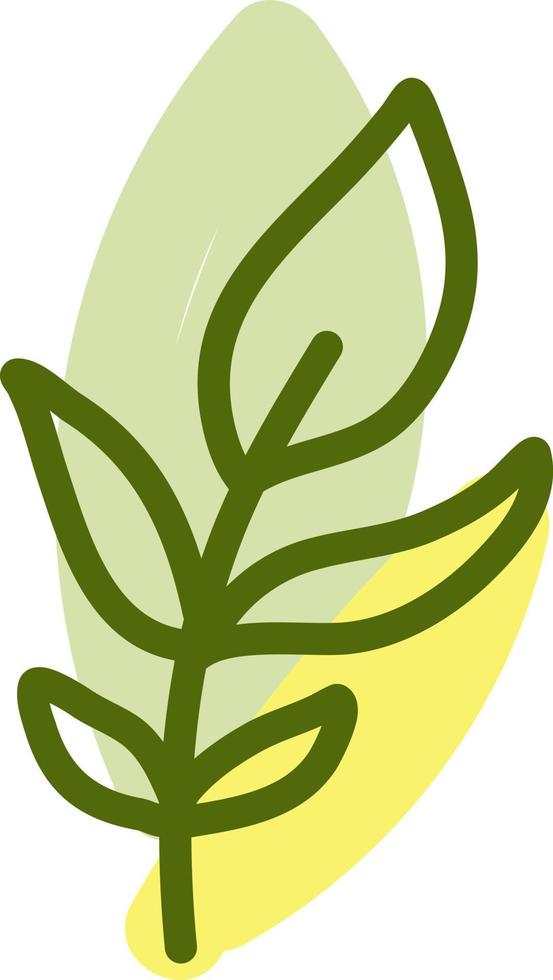 Beautiful leaves, illustration, vector on a white background.