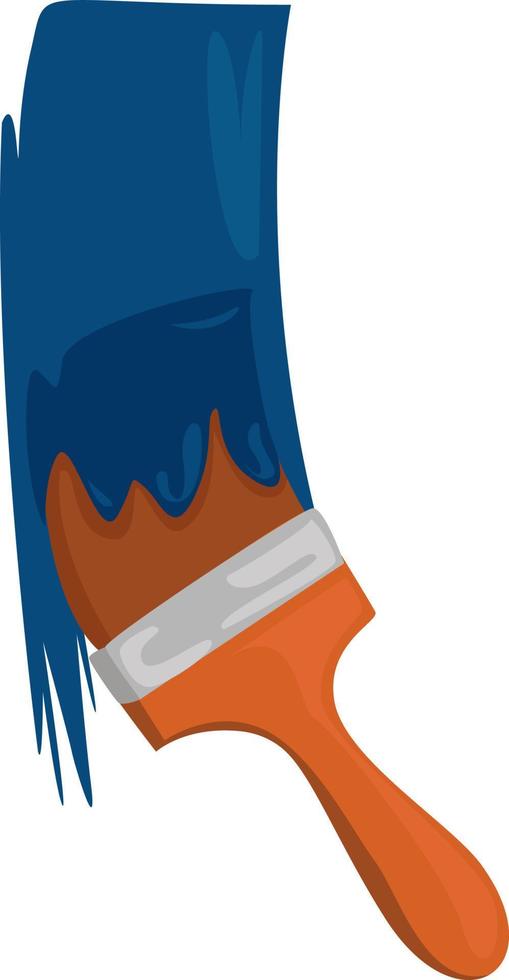 Blue paint, illustration, vector on white background.