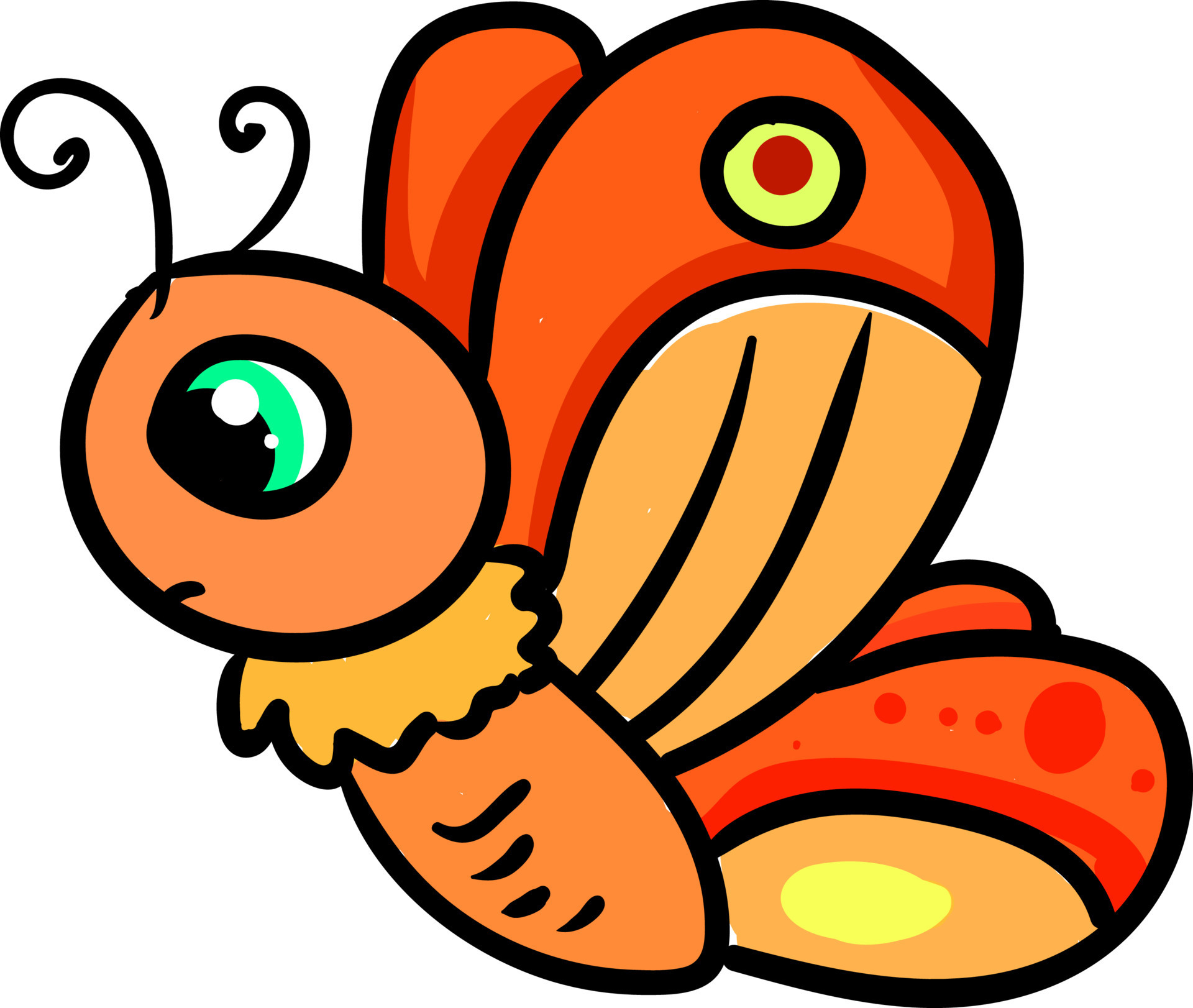 Sad butterfly , illustration, vector on white background 13891571 Vector Art at Vecteezy