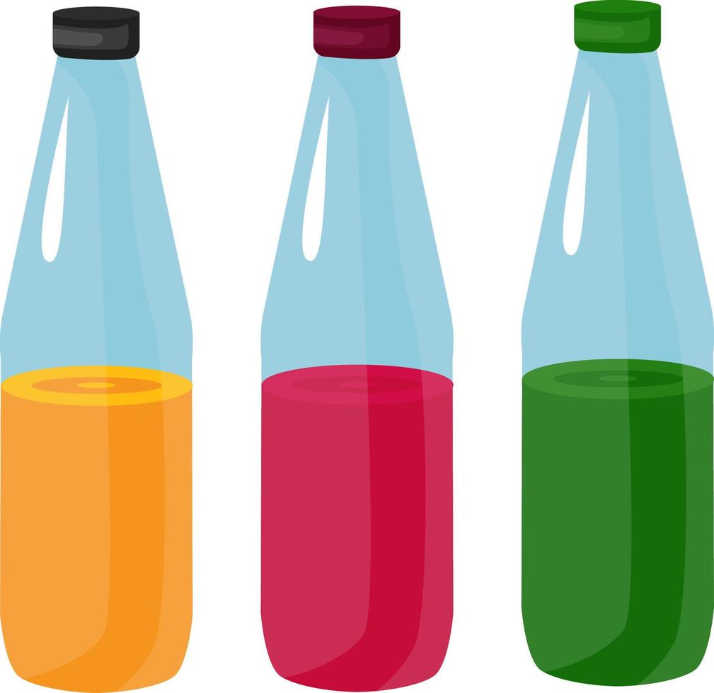 Liquid with flavours for drinks, illustration, vector on white background