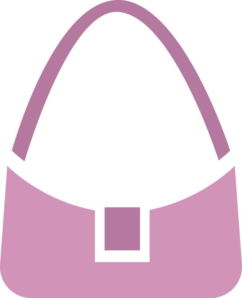 Bolso rosa con una correa para el hombro, ilustración, vector sobre fondo blanco.