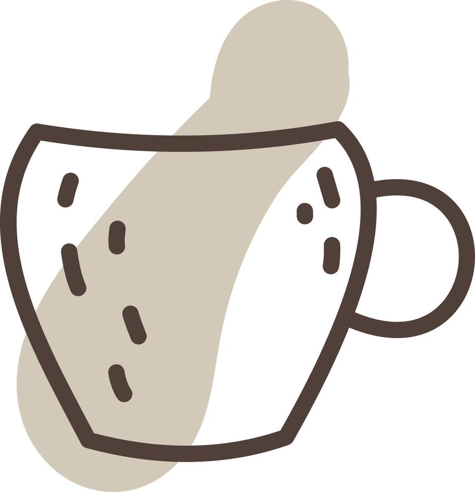 Unusual coffee cup, illustration, vector on a white background.