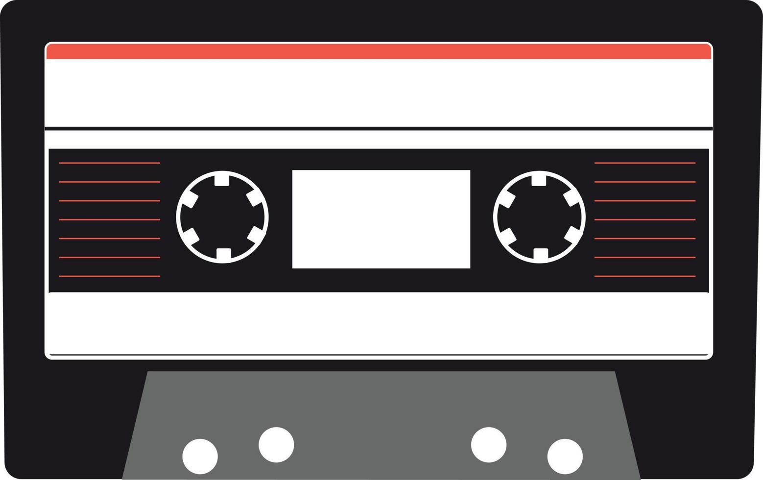 Old mixtape ,illustration, vector on white background.