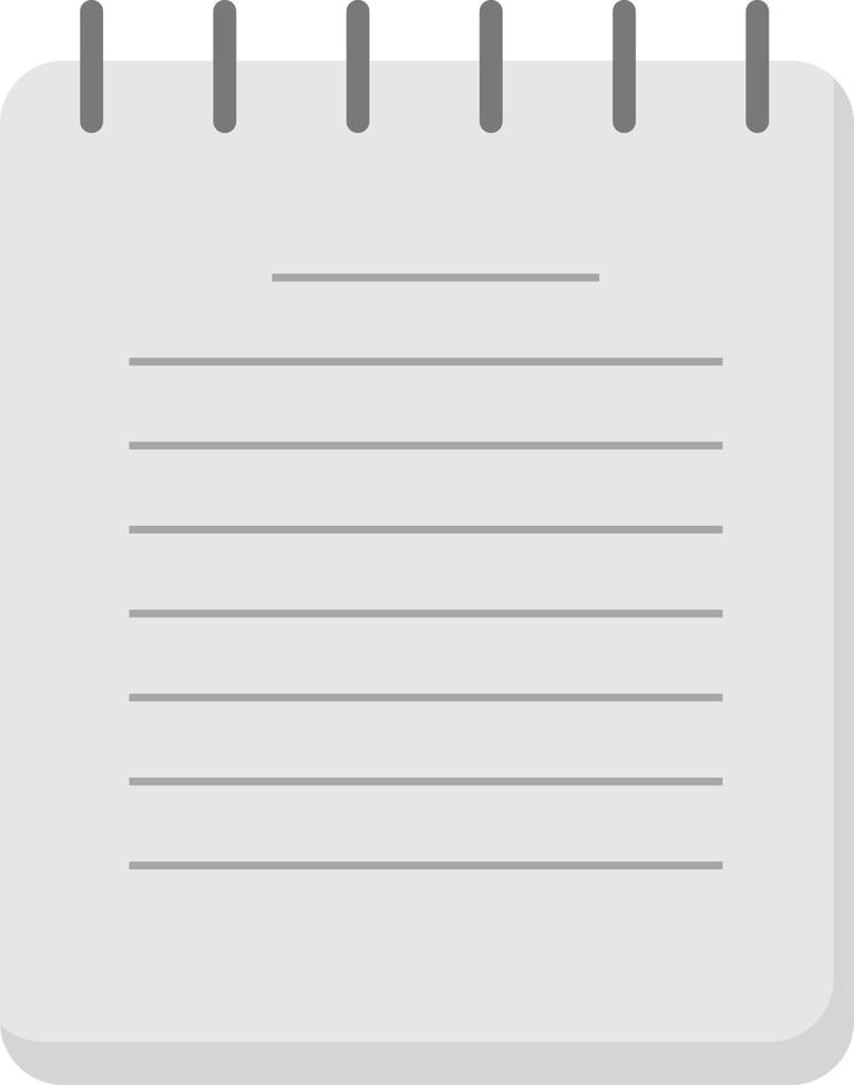 Note book, illustration, vector on white background.