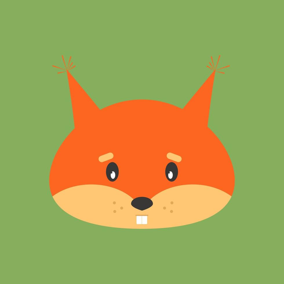 Orange squirrel, illustration, vector on white background.