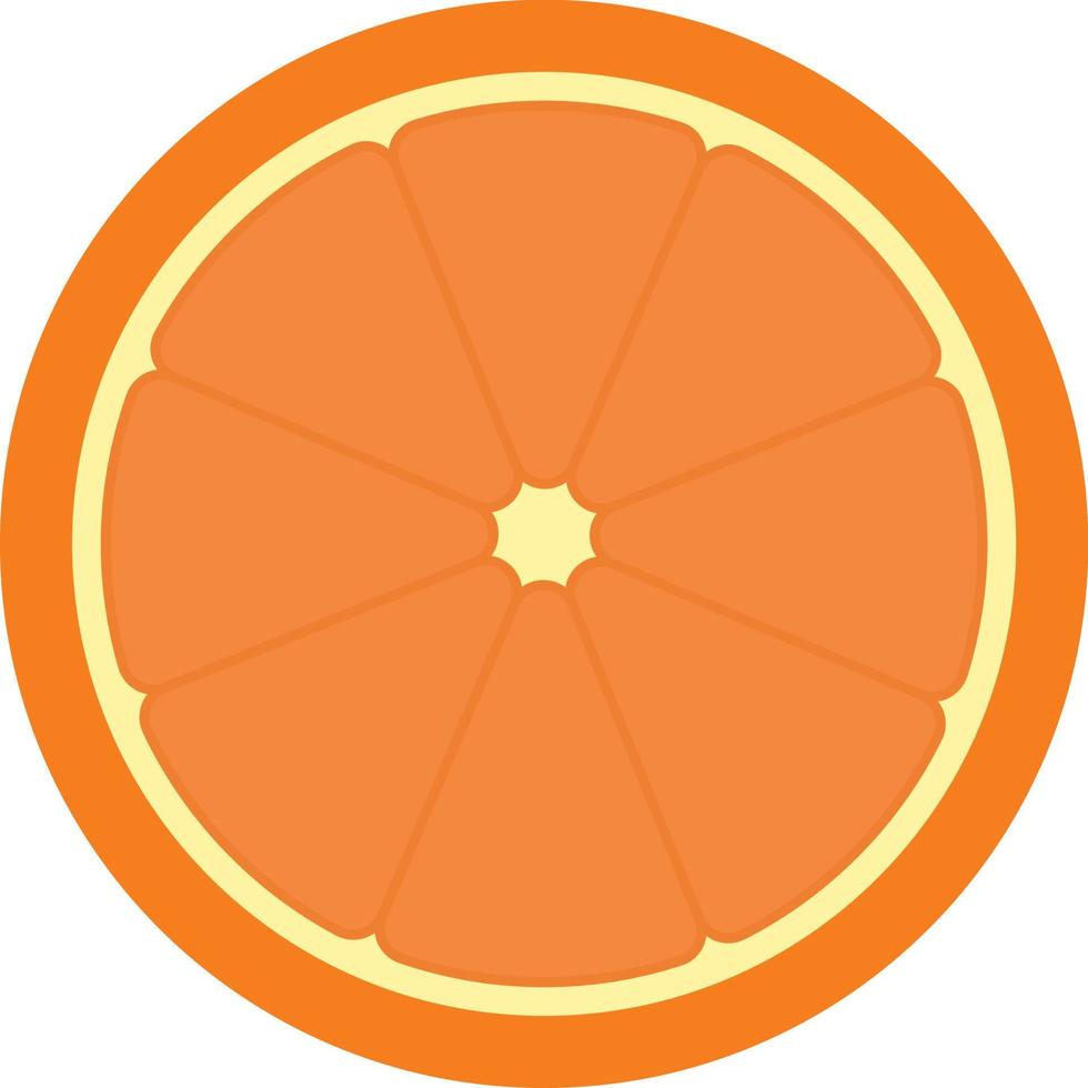 Orange half, illustration, vector on white background.