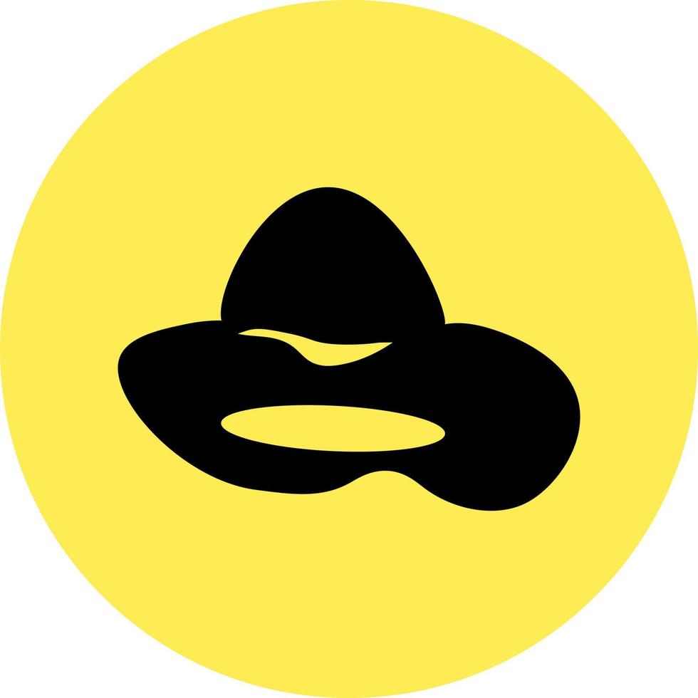 Sheriffs hat, icon illustration, vector on white background
