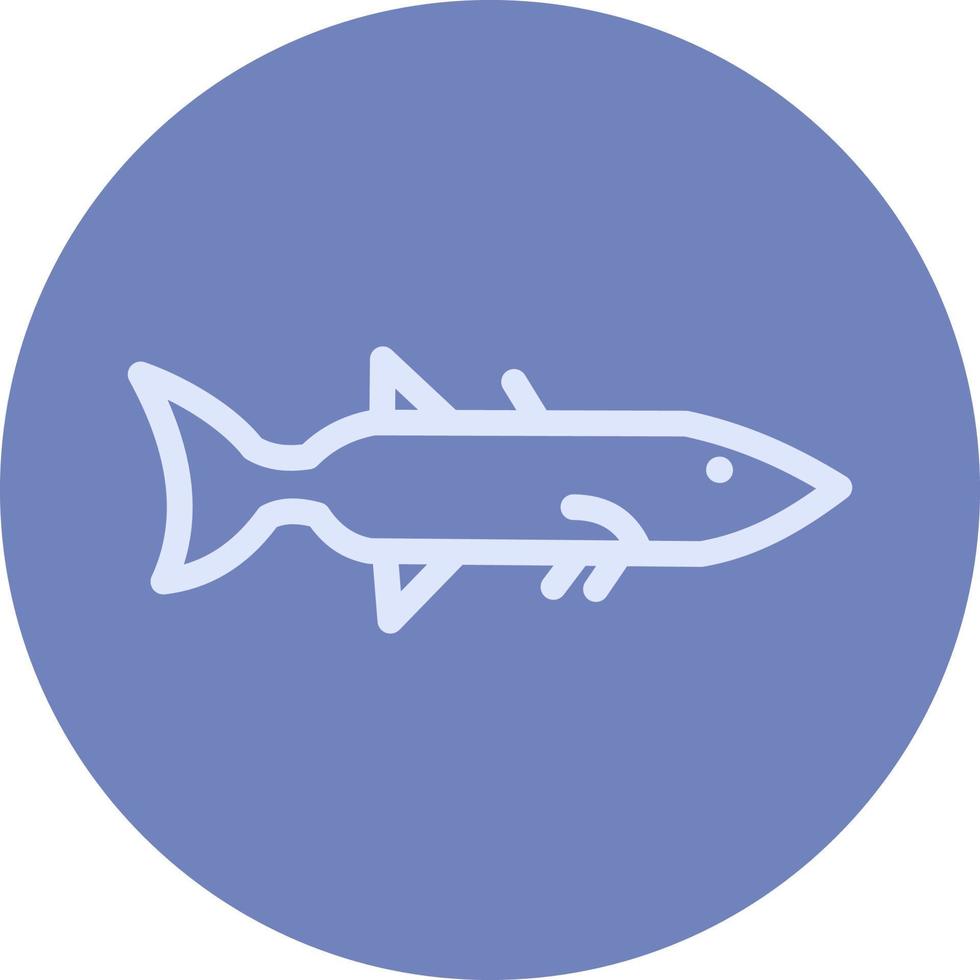 Blue mahi mahi fish, illustration, vector on a white background.