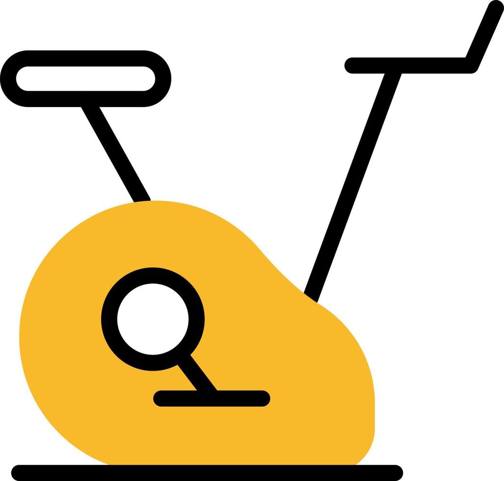 Gym bike, illustration, vector on a white background.
