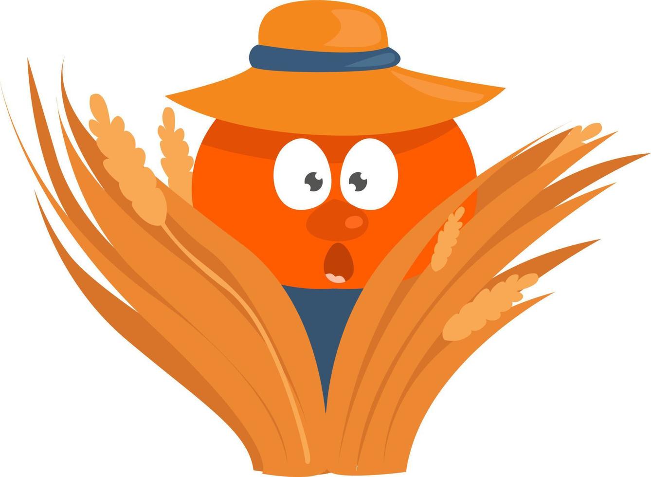 Scarecrow , illustration, vector on white background