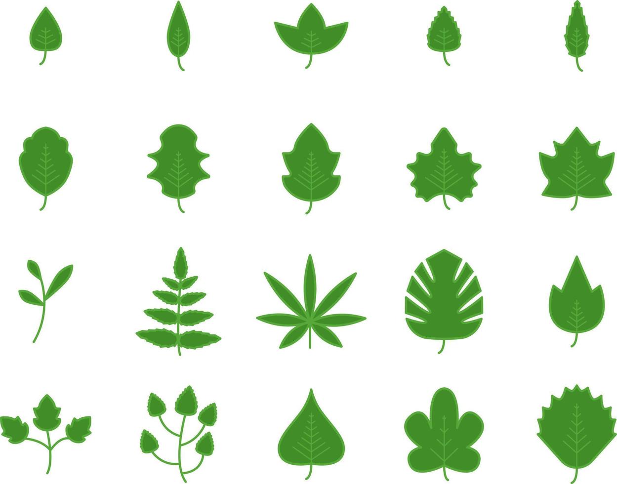 Green spring leaves, illustration, on a white background. vector