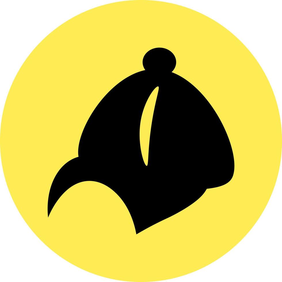 Detectives hat, icon illustration, vector on white background