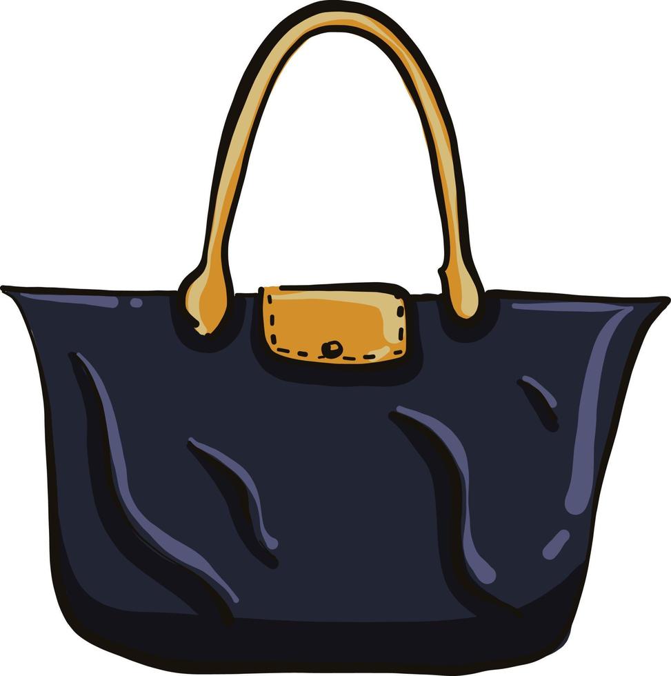 Big blue bag, illustration, vector on a white background.