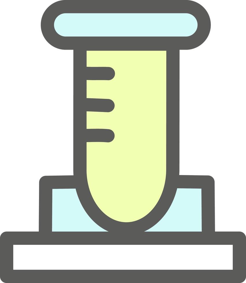 tubo de vidrio de química, ilustración, vector sobre fondo blanco.