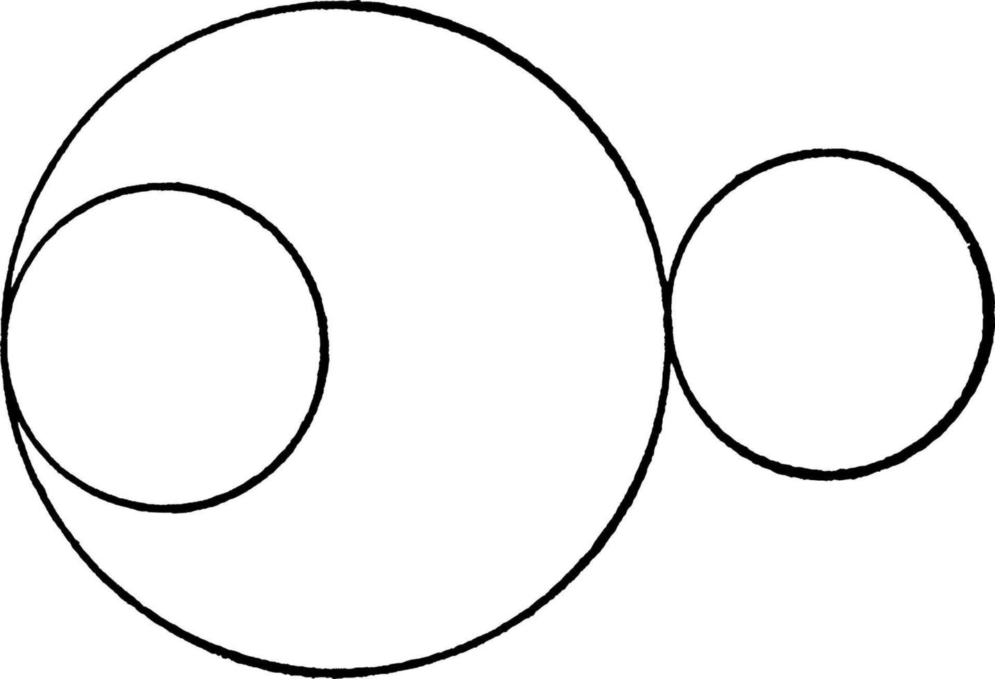 Two Small Circles, vintage illustration. vector