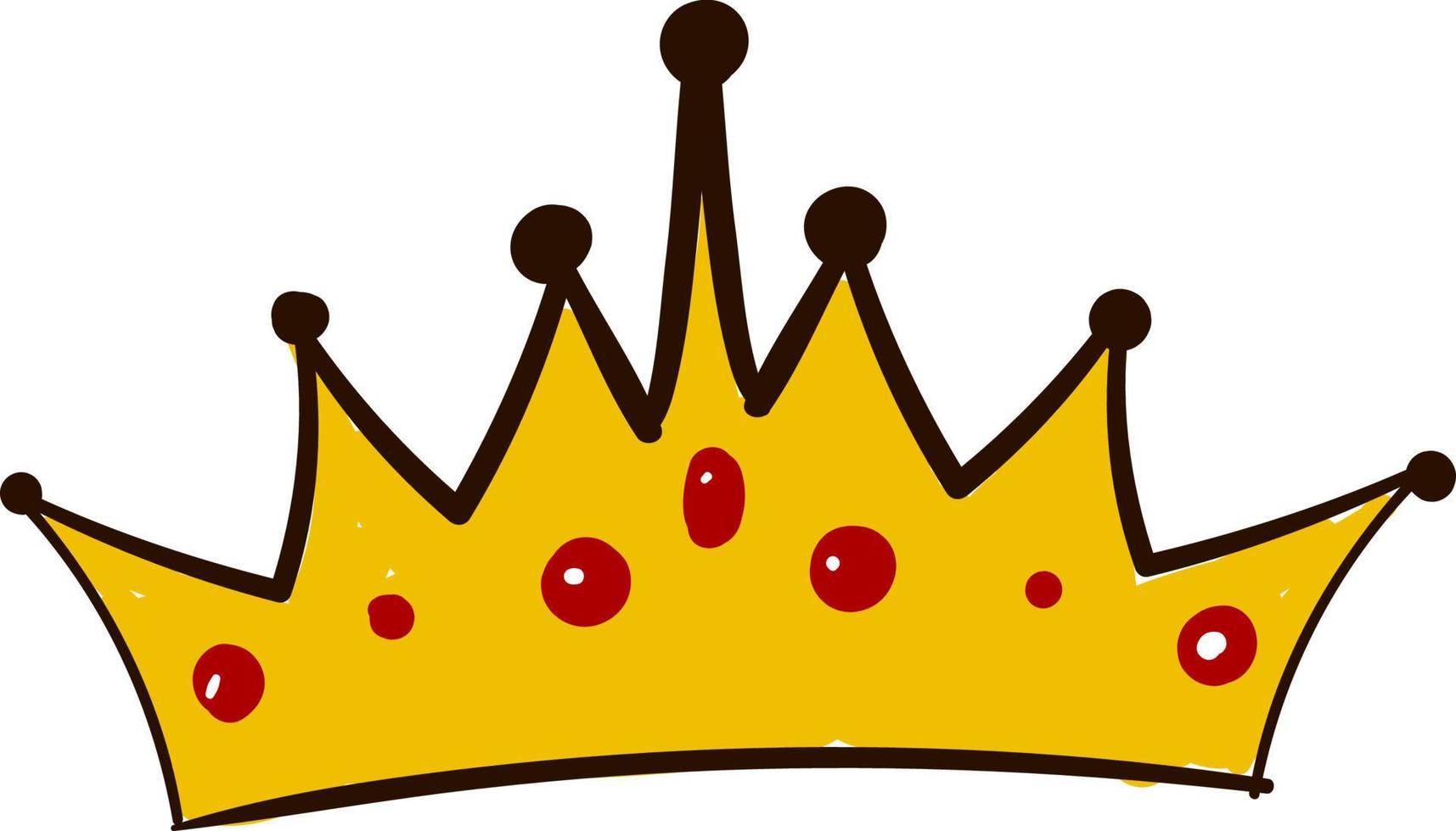 Princess crown, illustration, vector on white background.