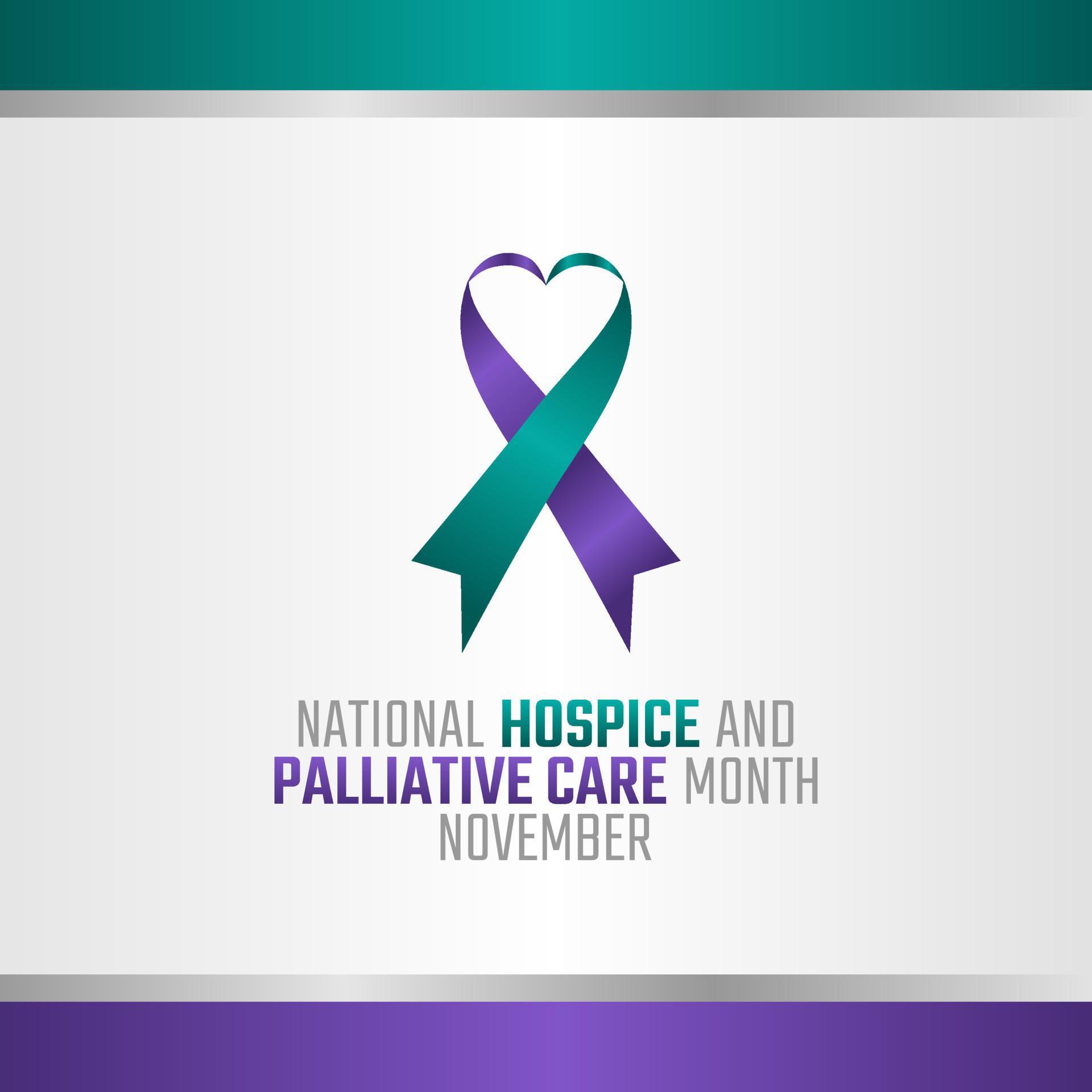 vector graphic of national home care and hospice month good for