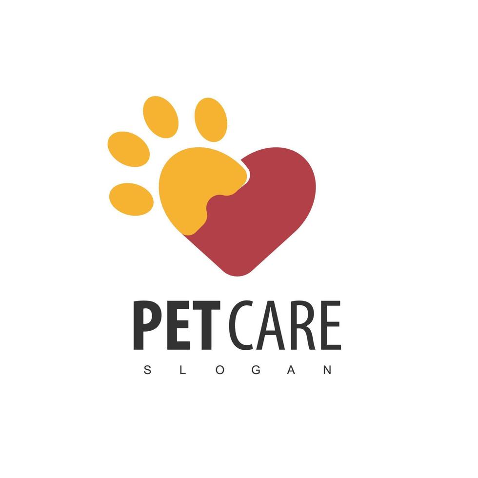 plantilla de diseño de logotipo de centro de mascotas icono de cuidado de mascotas vector