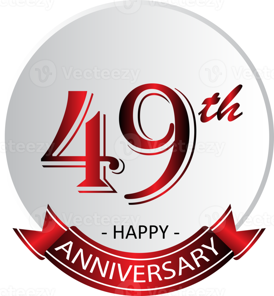 49th anniversary celebration label png