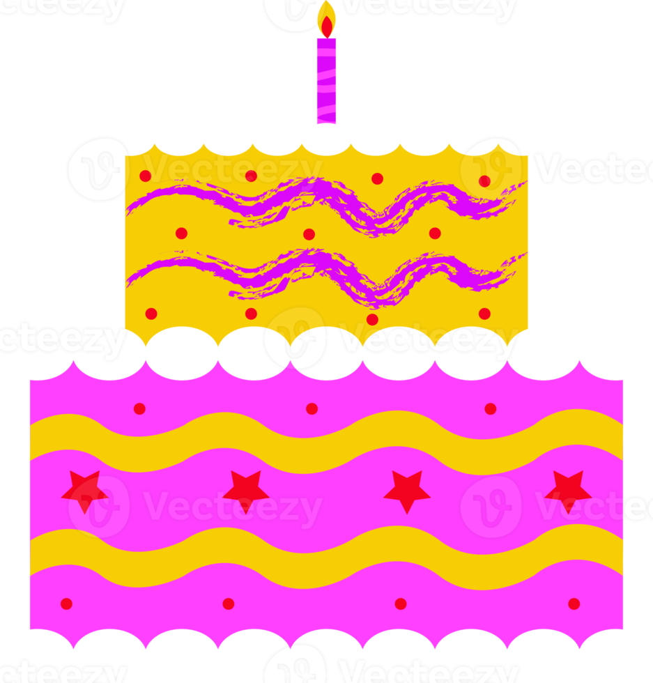 birthday cake decoration element illustration png