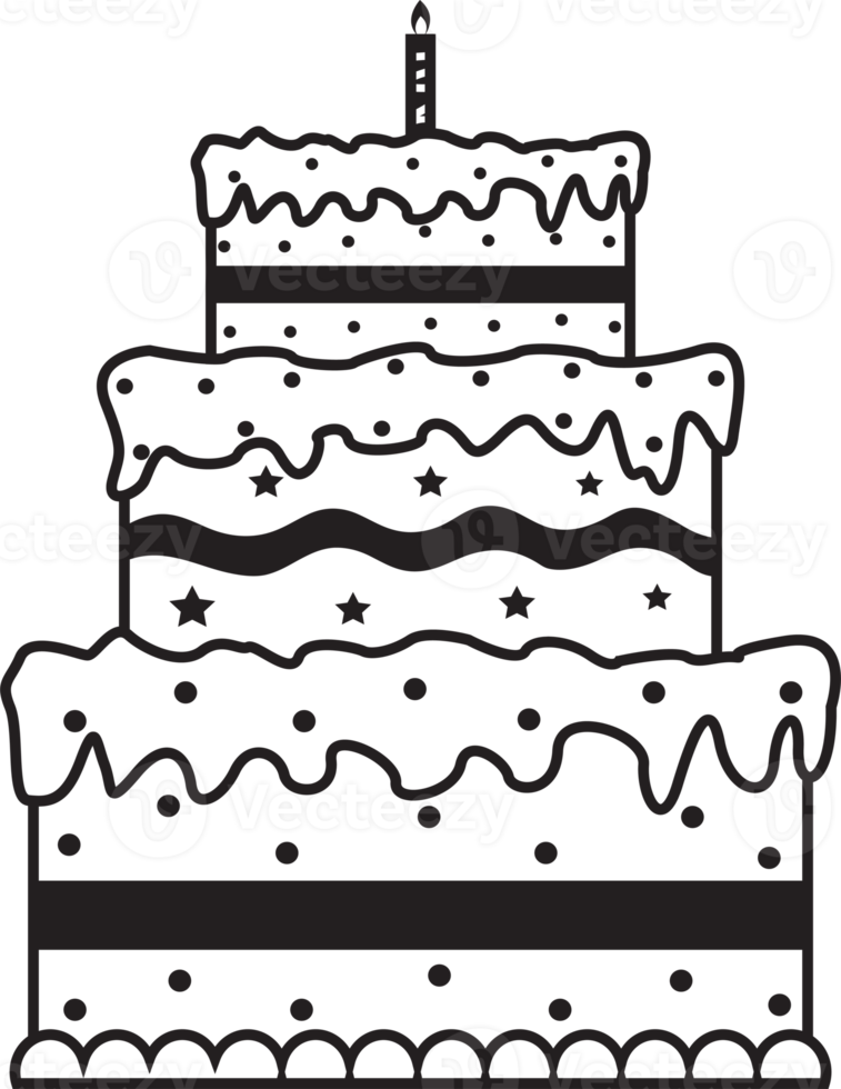 birthday cake decoration element illustration png