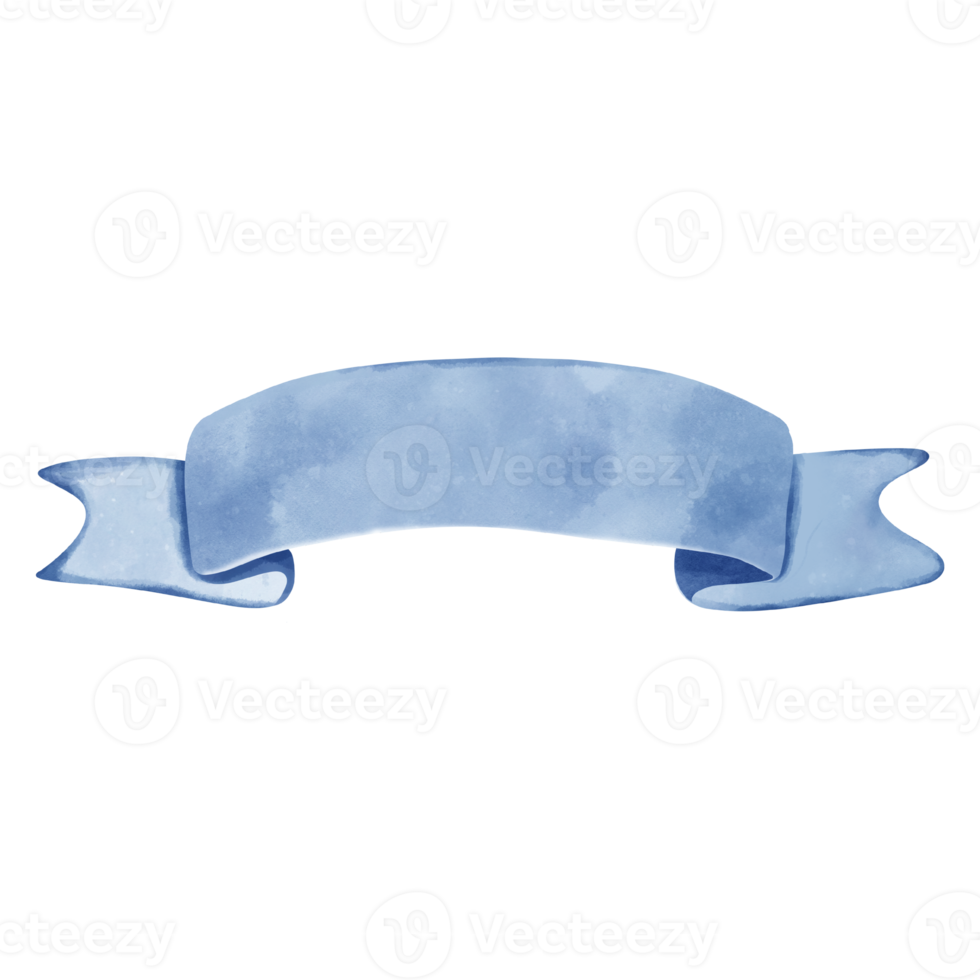 cute watercolor ribbon banner and frame with pastel png