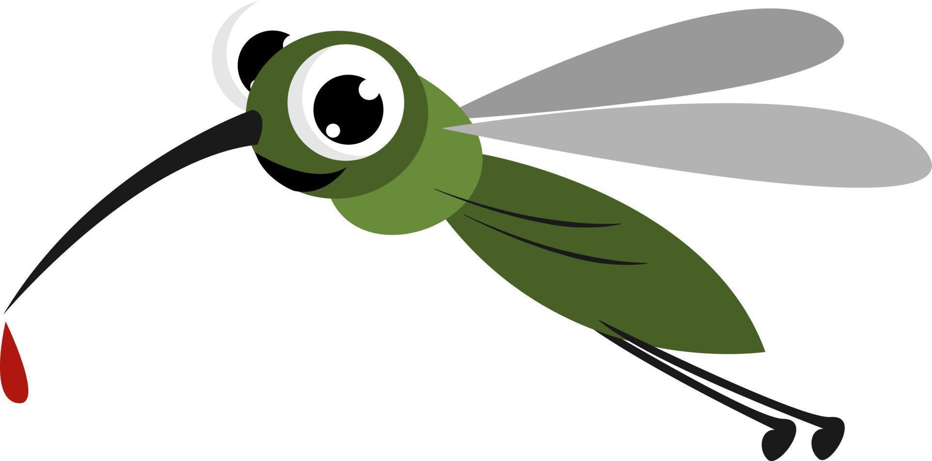 Mosquito bite, illustration, vector on white background.