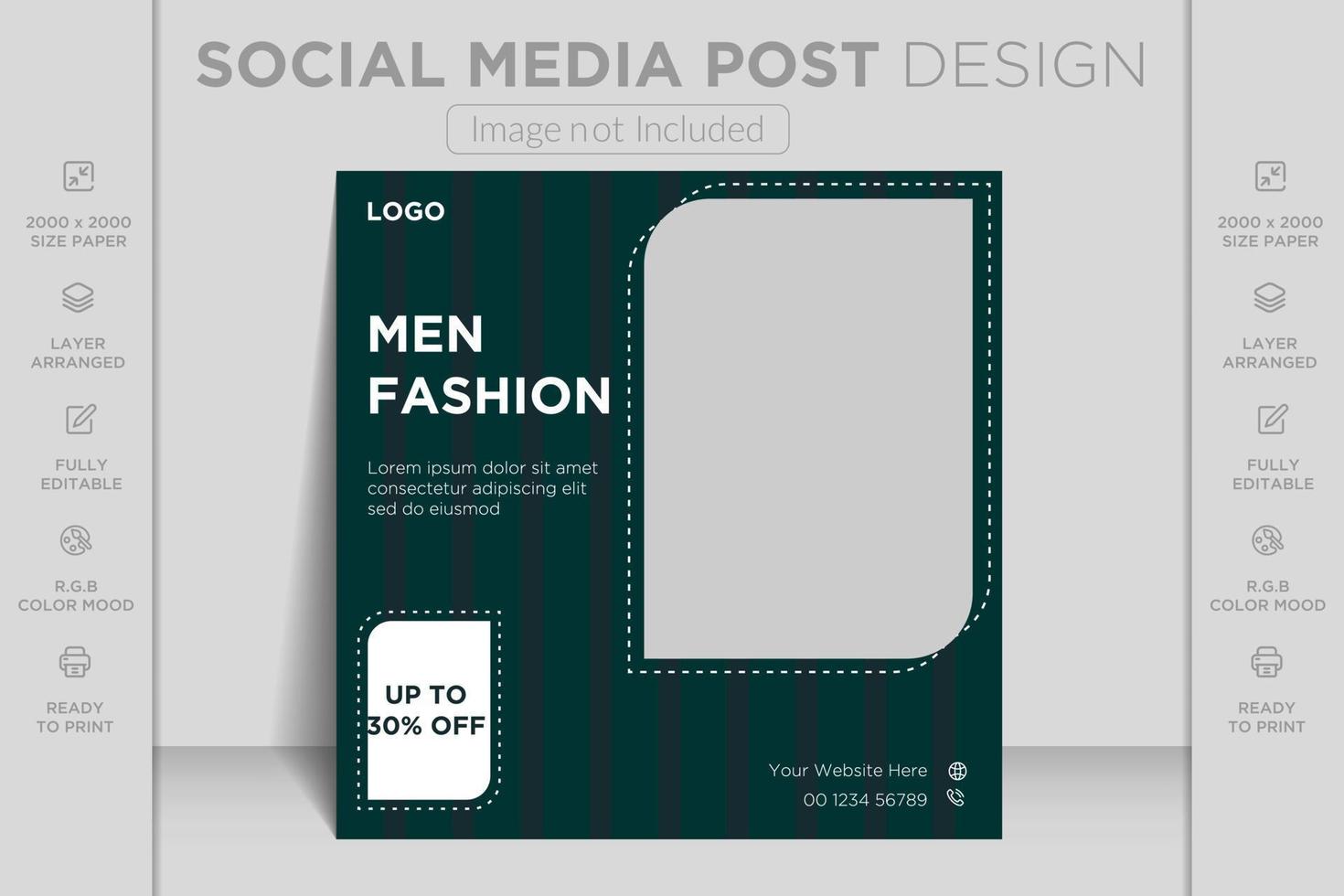 Modern dynamic Instagram Facebook post and social media web banner template for online fashion sale vector