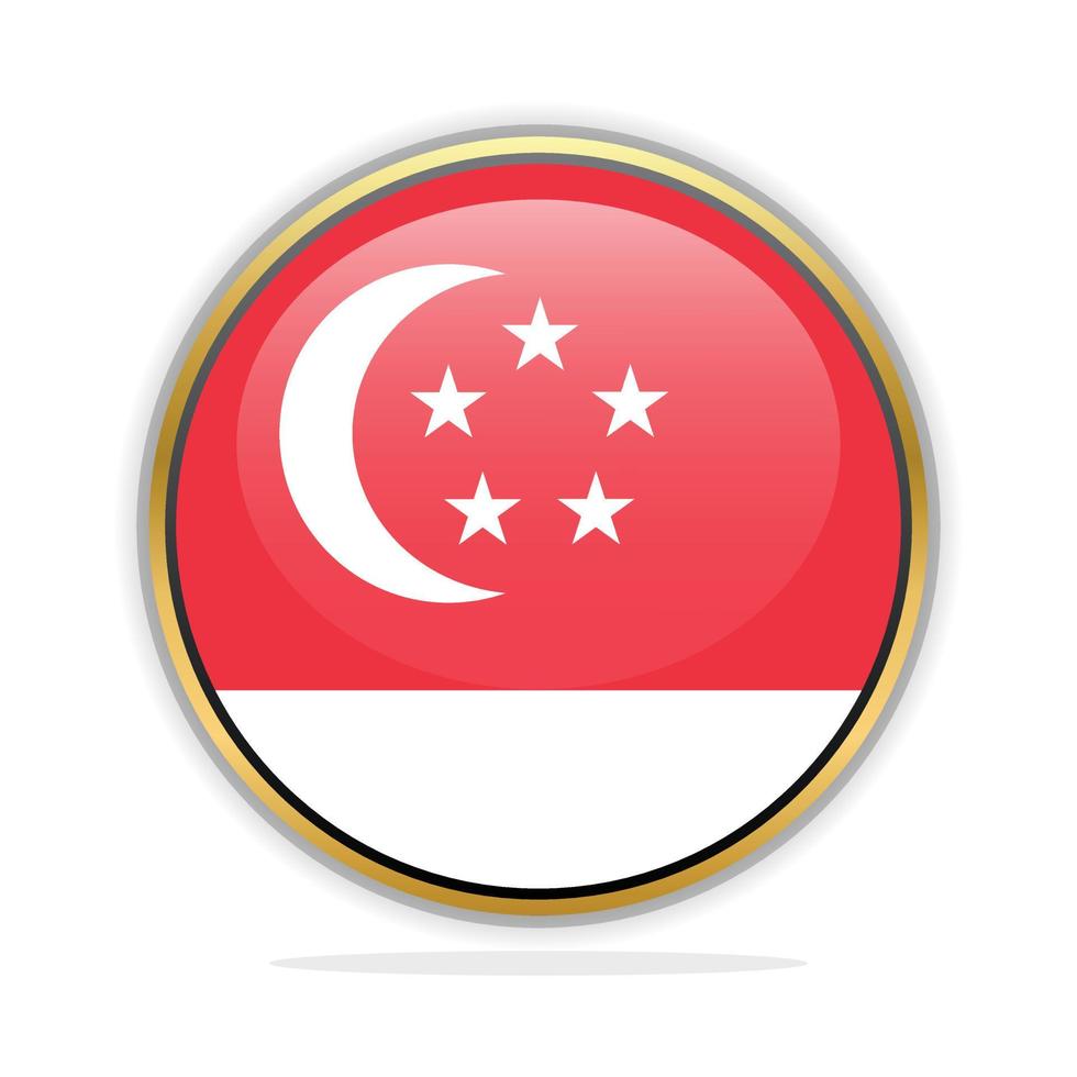 Button Flag Design Template Singapore vector