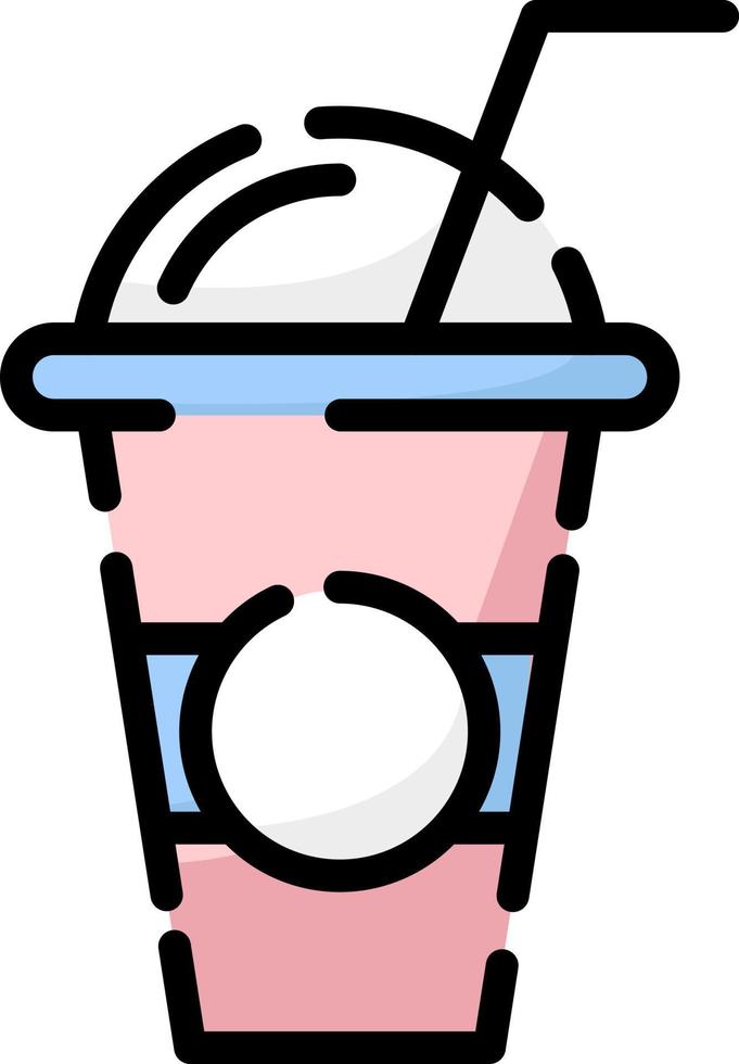Pink drink, illustration, vector on a white background.