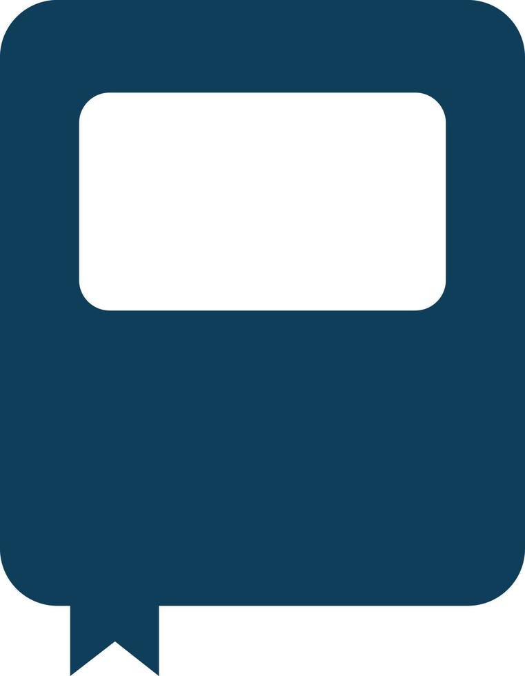 Blue school book, illustration, vector on a white background.