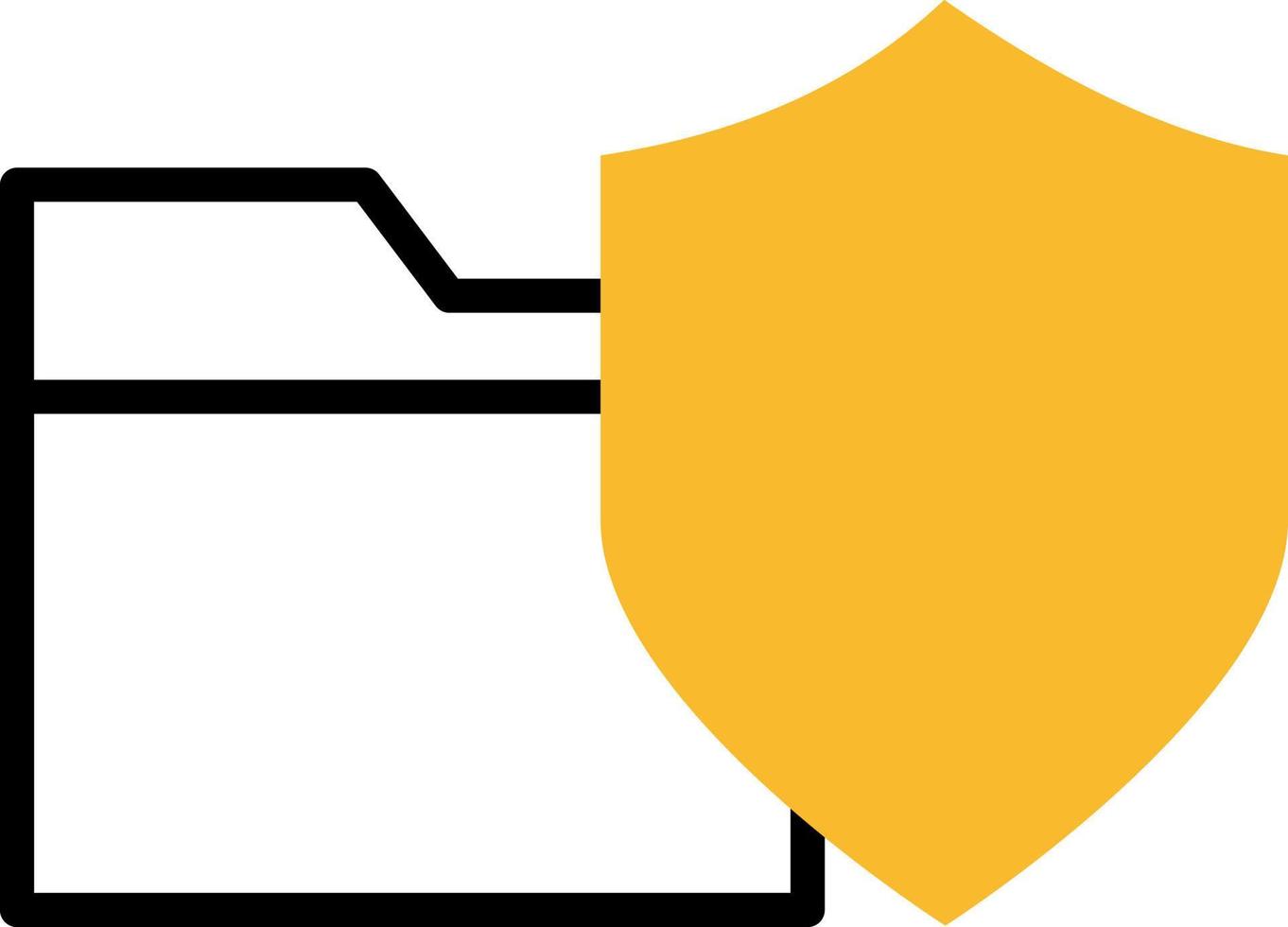 Network security folder, illustration, vector on a white background.
