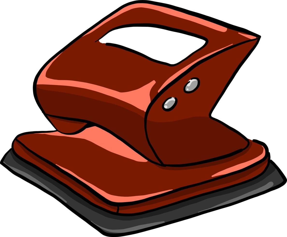 Hole puncher, illustration, vector on white background