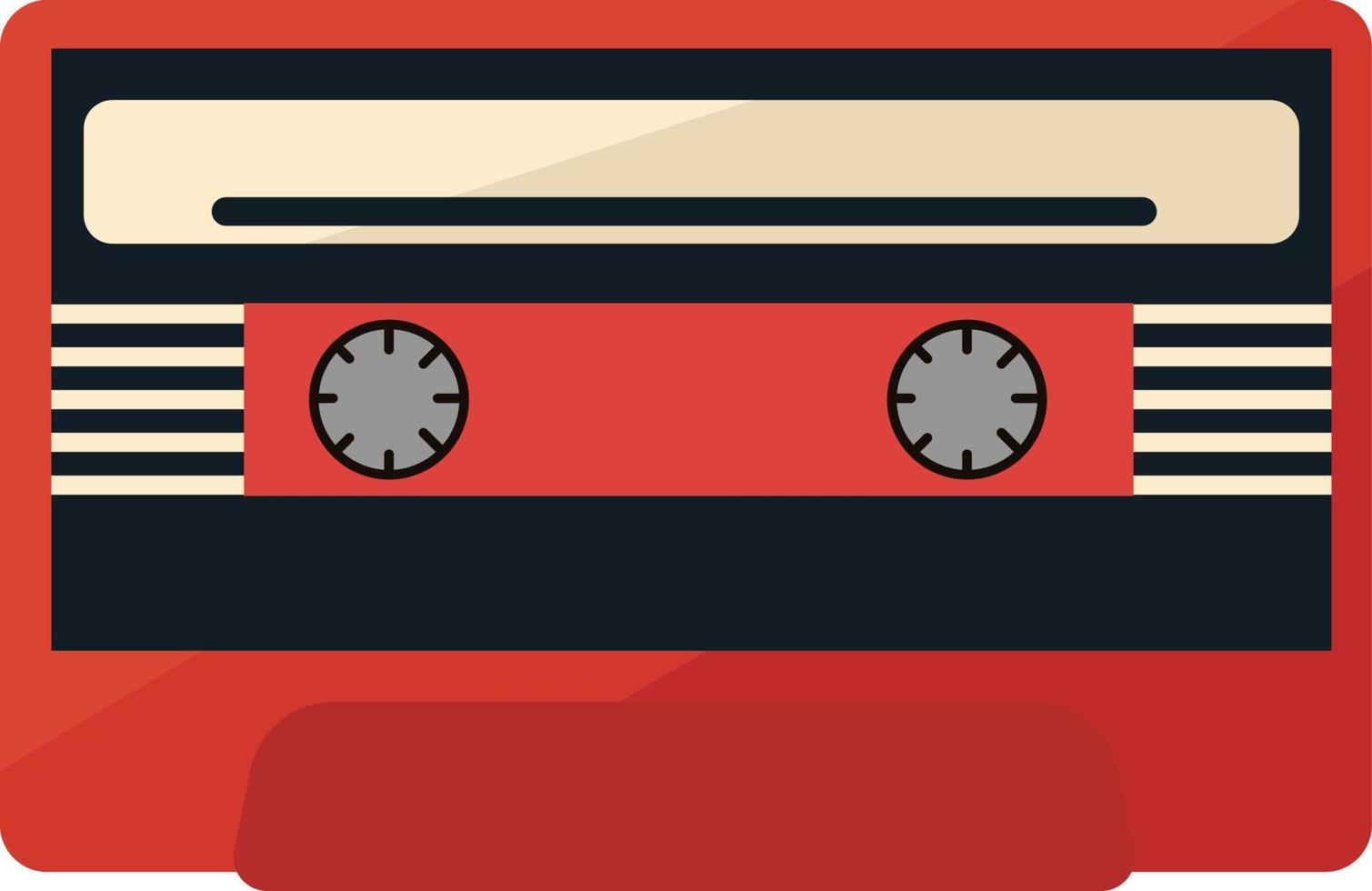 Cassette tape , illustration, vector on white background