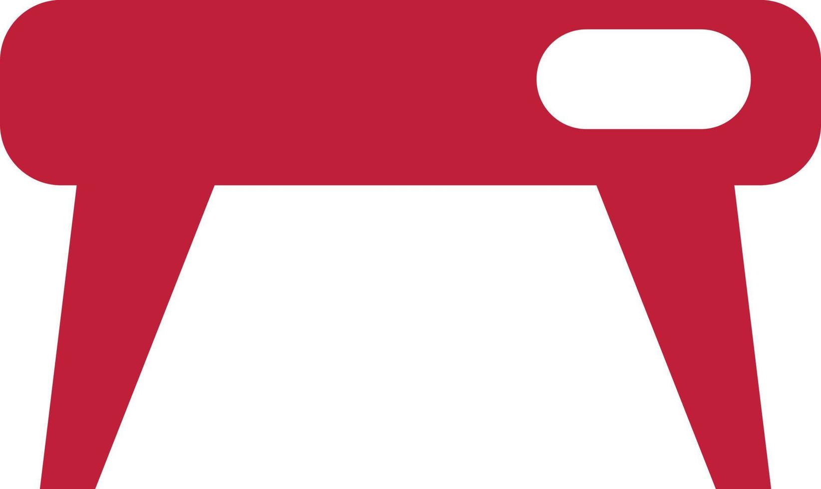 mesa roja, ilustración, vector sobre fondo blanco.