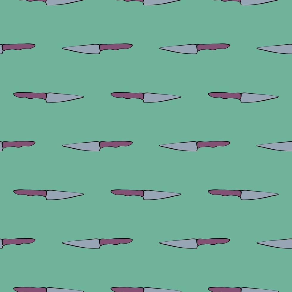 Small knives,seamless pattern on dark green background. 13893165 Vector Art at Vecteezy