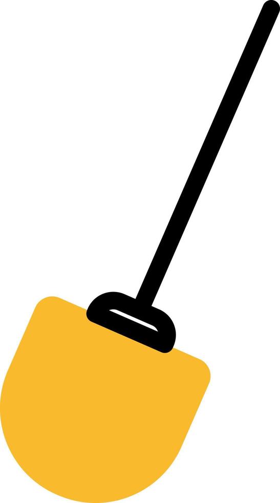 Construction showel, illustration, vector on a white background.