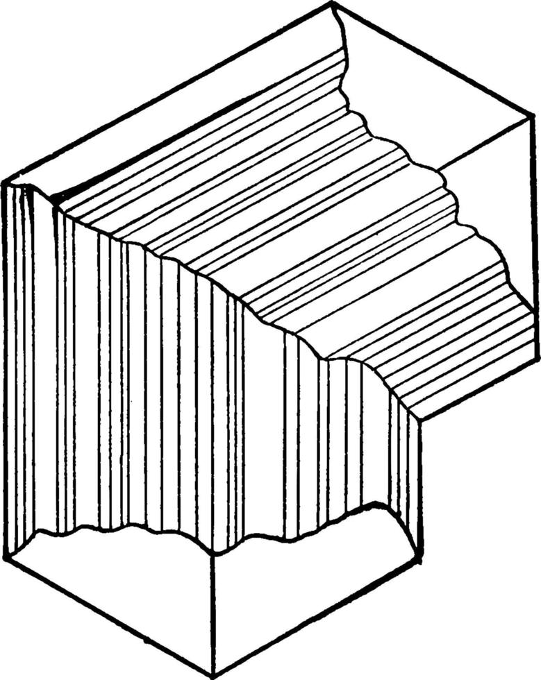 Chalcocite, vintage illustration. vector