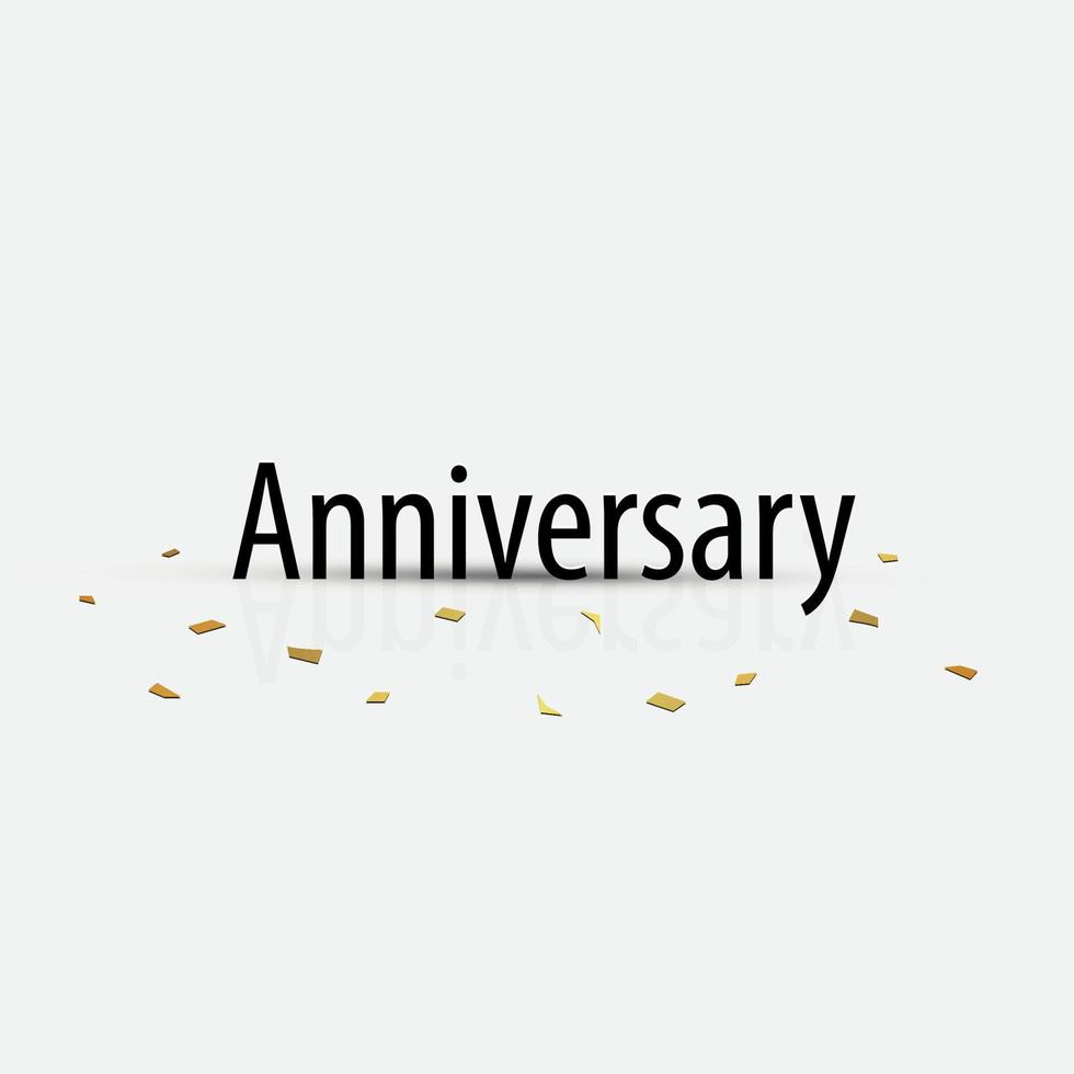 Gold anniversary celebration elegant logo white background vector