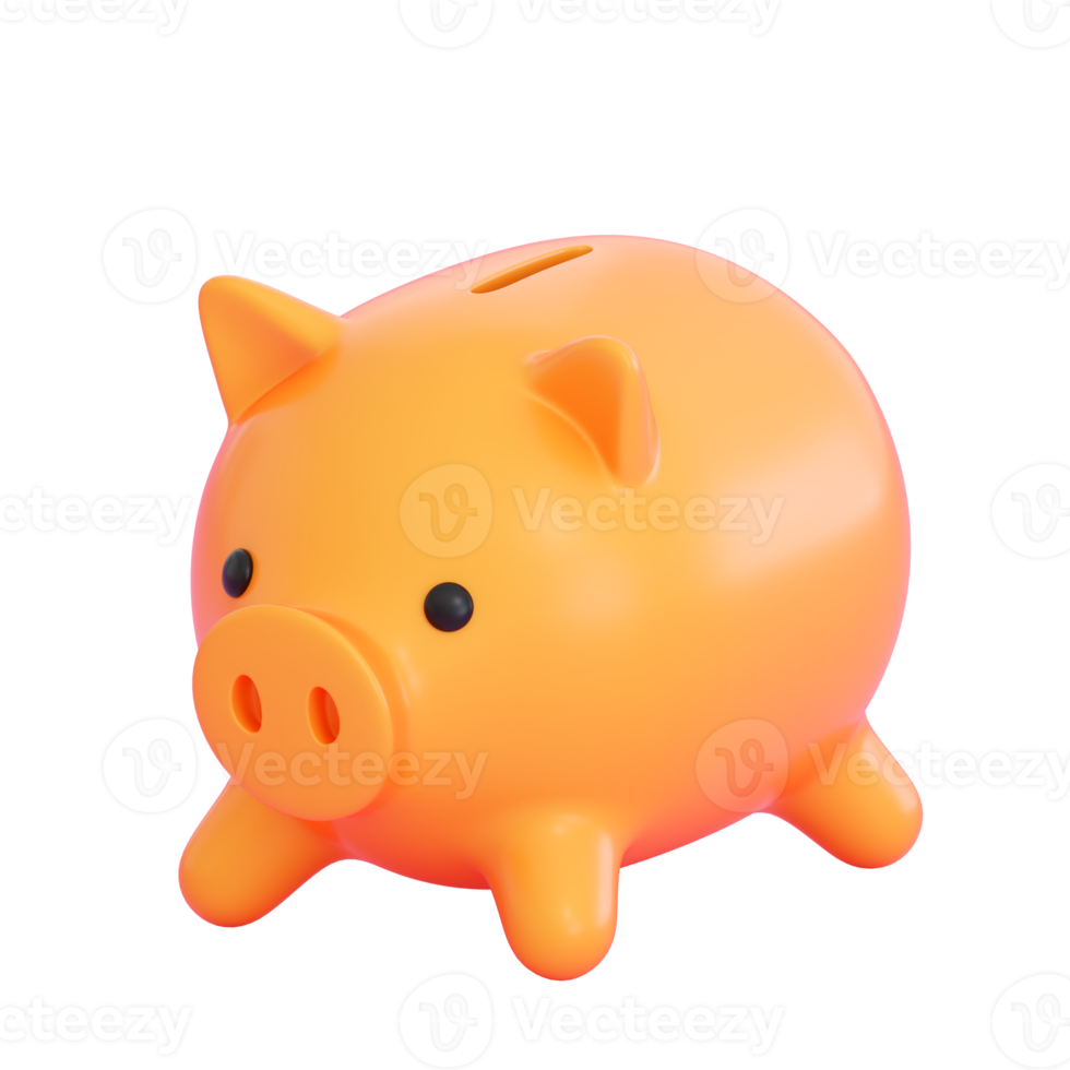3d pink Piggy bank. Business, saving, money, banking, finance investment and services concept. Profit and growth design idea. Realistic 3d isolated high quality render png
