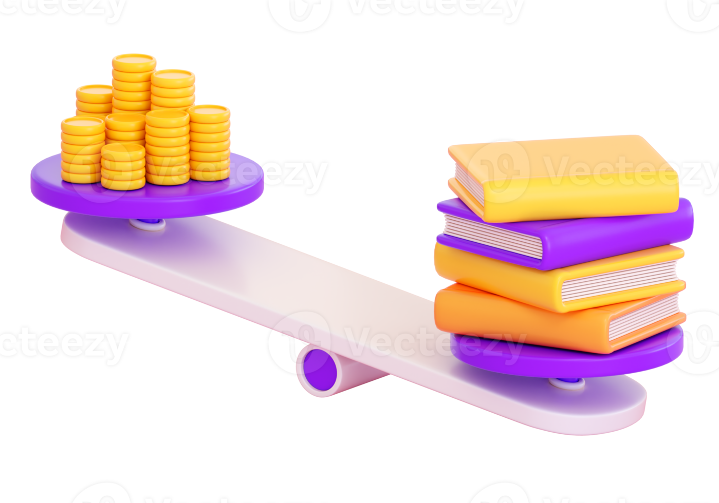 3d  scale icon. Weight, comparison, money safe, exchange, idea, management and investing concept. Realistic 3d high quality render png